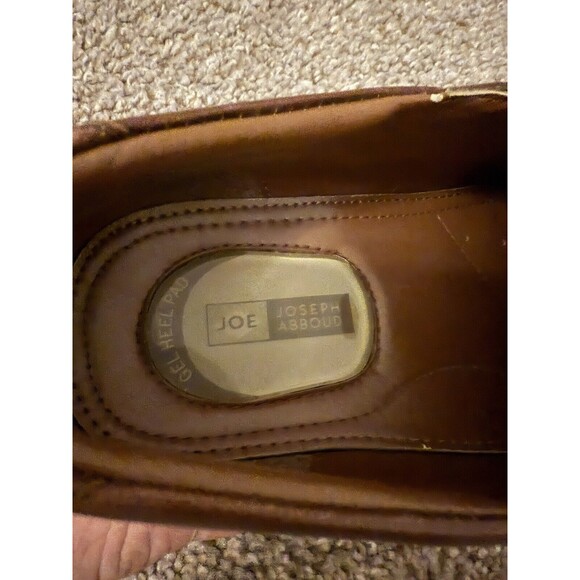 Joseph Abboud Men’s 8.5 Brown Slip On Leather Square Toe Dress Loafers Gel Heel main image 2